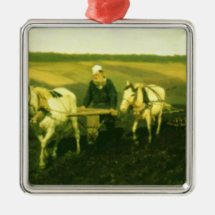 The writer Lev Nikolaevich Tolstoy Metal Ornament
