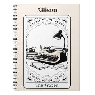 The Writer Tarot Card Personalized Author Notebook