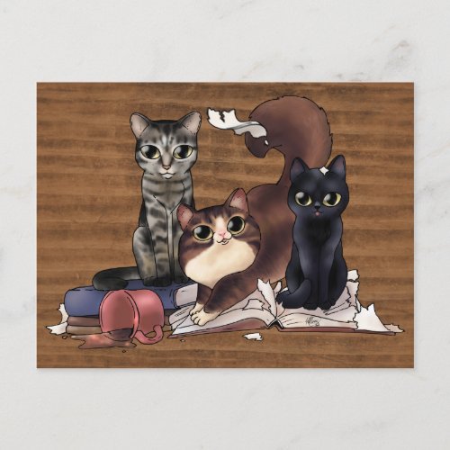 The Writers Cats Postcard