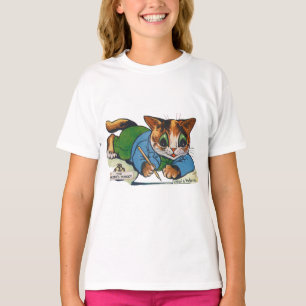 The Writer's Mascot Cat, Louis Wain T-Shirt