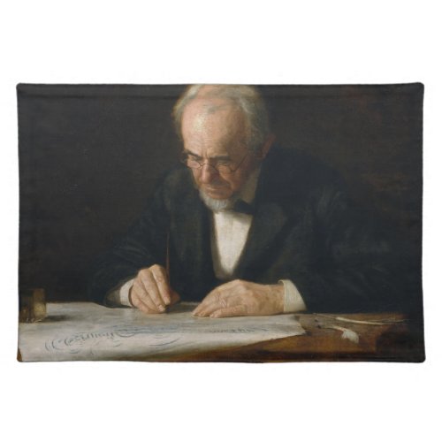The Writing Master by Thomas Eakins Cloth Placemat