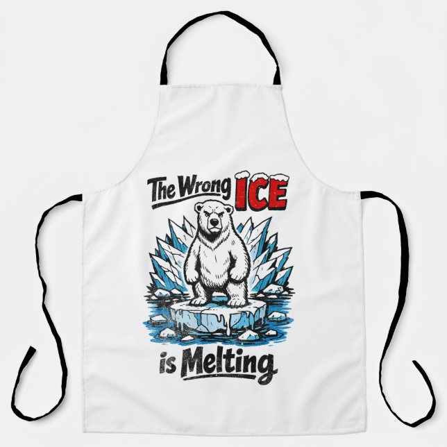 The Wrong ICE is Melting Apron (Front)