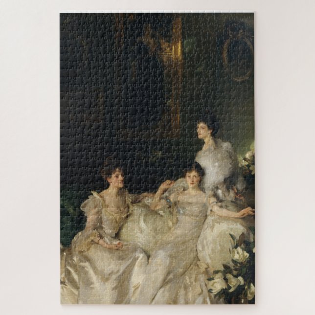 The Wyndham Sisters  By John Singer Sargent  Jigsaw Puzzle (Vertical)