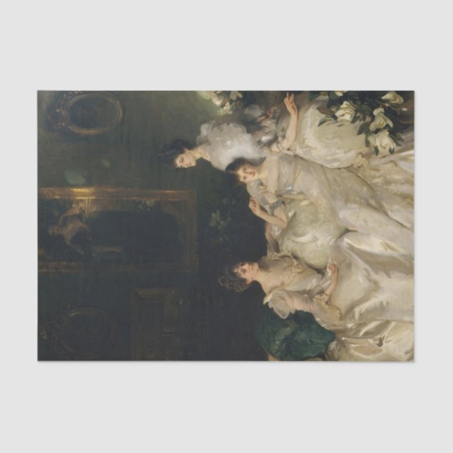 The Wyndham Sisters by John Singer Sargent Tissue Paper (Front)