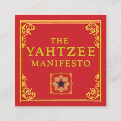 The Yahtzee Manifesto Calling Cards