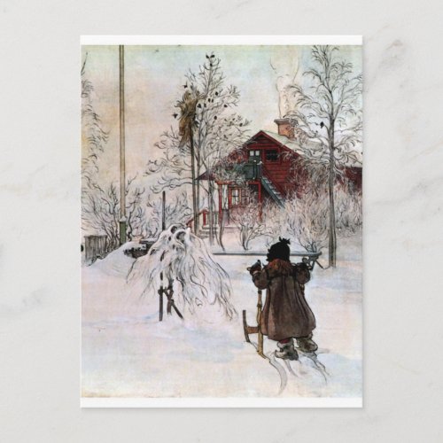 The Yard and Wash_House Carl Larsson Postcard
