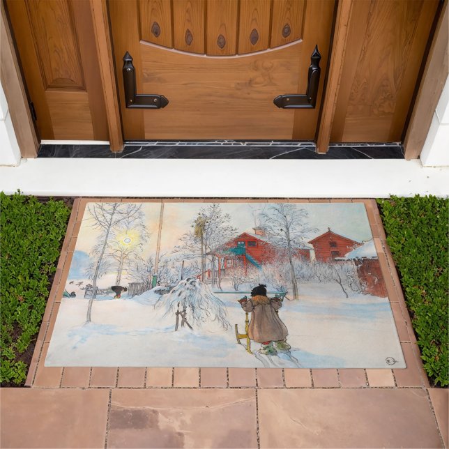 The Yard and Washhouse by Carl Larsson Doormat (Outdoor)