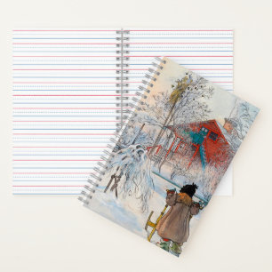 The Yard and Washhouse by Carl Larsson Notebook