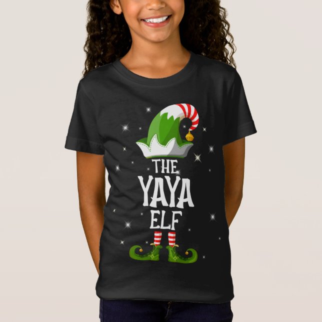 The Yaya Elf Family Matching Group Christmas T-Shirt (Front)