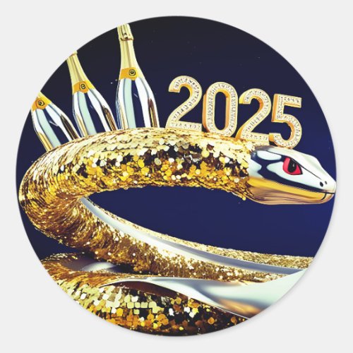 The year 2025 is the Year of the Snake Classic Round Sticker