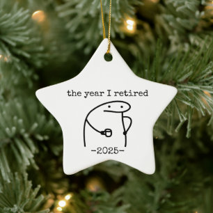 The Year I Retired Retirement Keepsake Ceramic Ornament