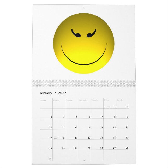 The Year in Faces Calendar (Jan 2027)