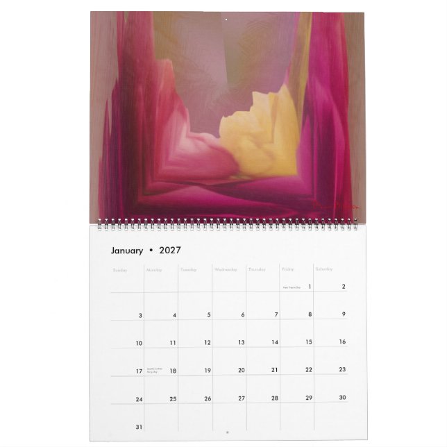 The Year In Roses Calendar (Jan 2027)