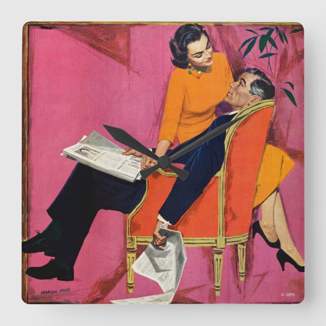 The Year of Discontent Square Wall Clock (Front)