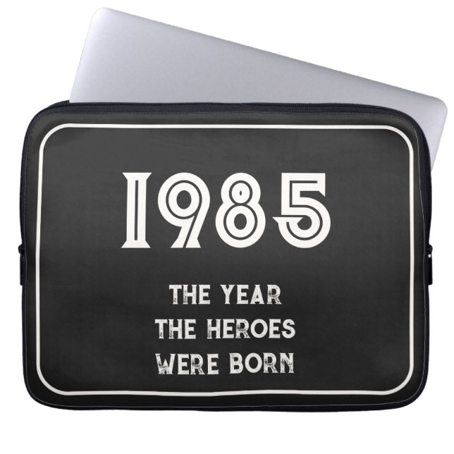 The Year The Heroes Were Born (white) Laptop Sleeve (Front)