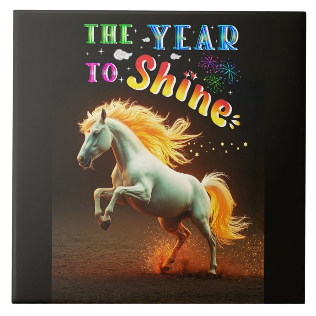 The Year To Shine Ceramic Tile (Front)