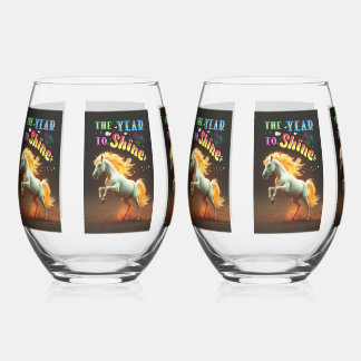 The Year To Shine Stemless Wine Glass