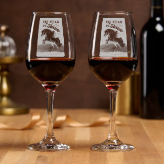 The Year To Shine Wine Glass