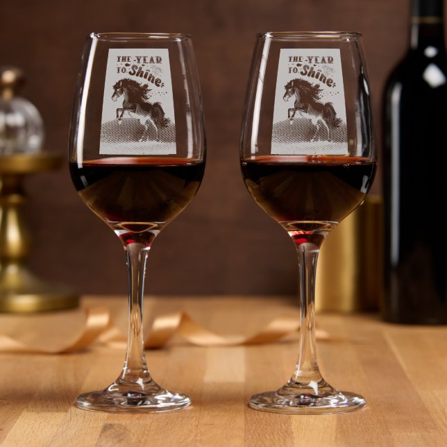The Year To Shine Wine Glass (Party)