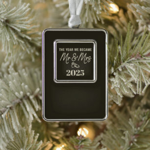 The Year We Became Mr & Mrs 2025 Personalized Christmas Ornament