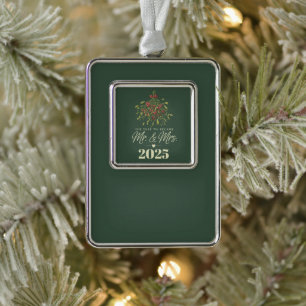 The Year We Became Mr & Mrs 2025 Personalized Christmas Ornament