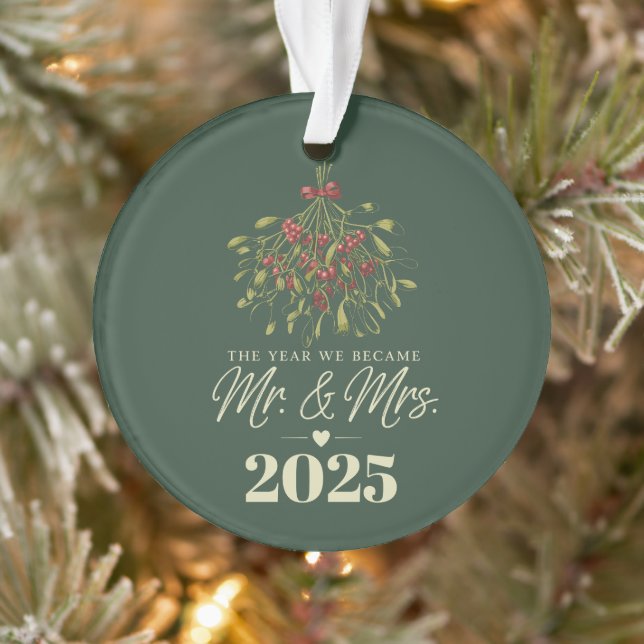 The Year We Became Mr & Mrs 2025 Personalized Ornament (Tree)