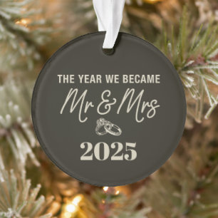 The Year We Became Mr & Mrs 2025 Personalized Ornament