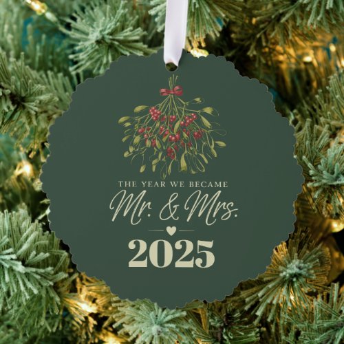 The Year We Became Mr &amp; Mrs 2025 Personalized Ornament Card