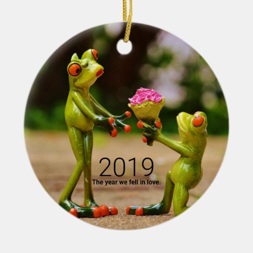 The Year We Fell In Love Ceramic Ornament