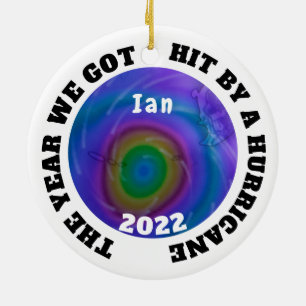 The year we got hit by a hurricane Ian 2022 Ceramic Ornament