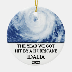 The year we got hit by a hurricane Idalia Florida Ceramic Ornament