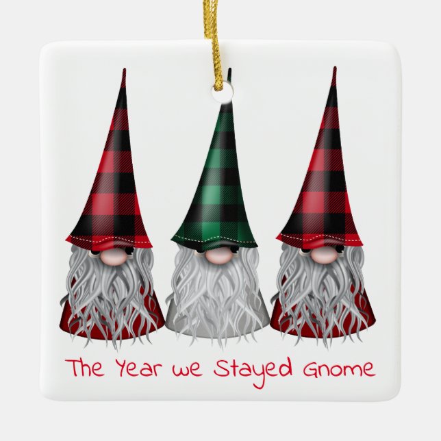 The Year We Stayed Home Gnomes Ornament (Front)