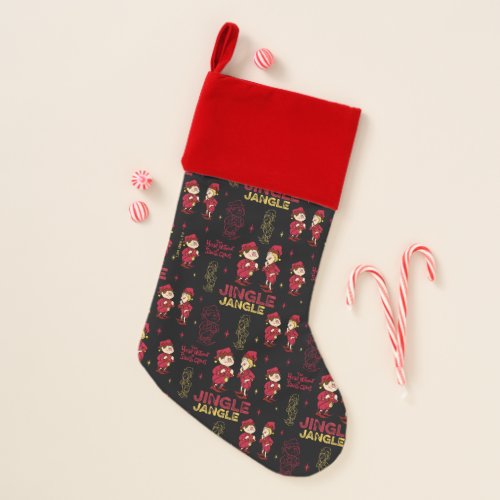 THE YEAR WITHOUT A SANTA CLAUS  Elf Pattern Christmas Stocking