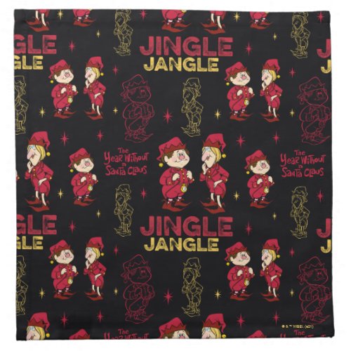 THE YEAR WITHOUT A SANTA CLAUS  Elf Pattern Cloth Napkin