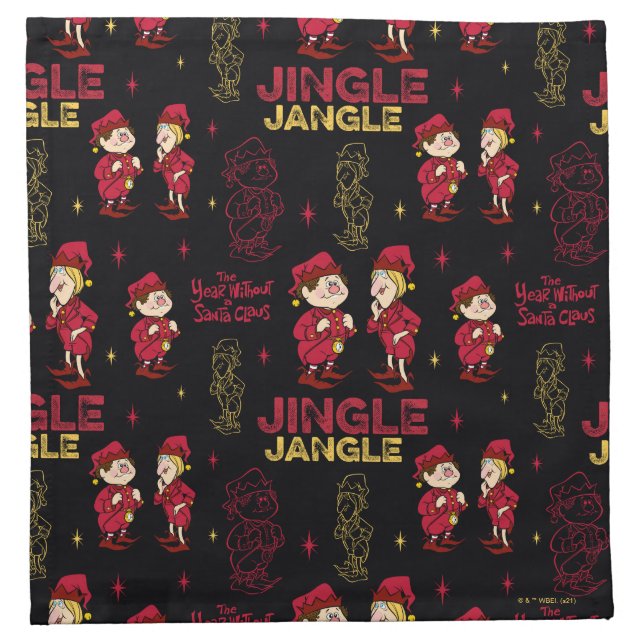 THE YEAR WITHOUT A SANTA CLAUS™ | Elf Pattern Cloth Napkin (Front)
