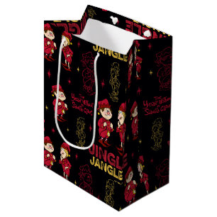 THE YEAR WITHOUT A SANTA CLAUS™ Elf Pattern Medium Gift Bag