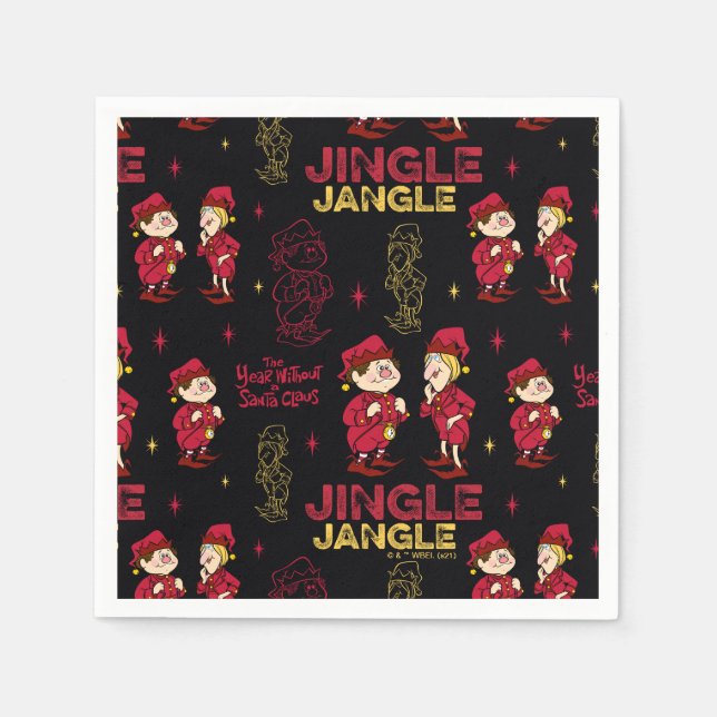 THE YEAR WITHOUT A SANTA CLAUS™ | Elf Pattern Napkins (Front)