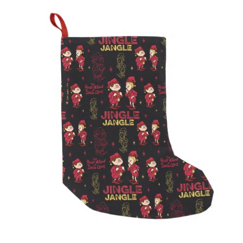 THE YEAR WITHOUT A SANTA CLAUS  Elf Pattern Small Christmas Stocking