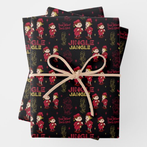 THE YEAR WITHOUT A SANTA CLAUS  Elf Pattern Wrapping Paper Sheets