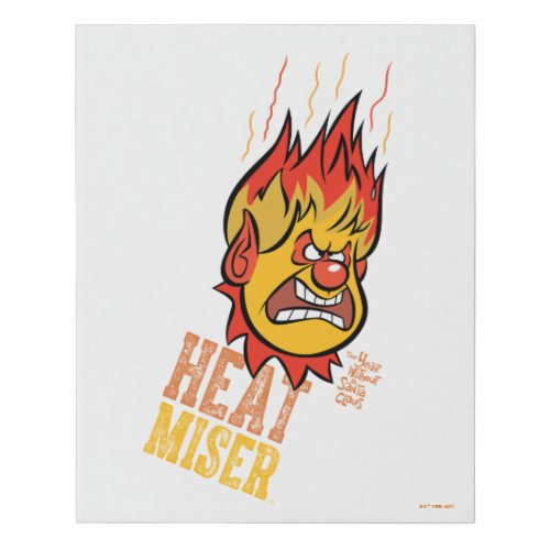 THE YEAR WITHOUT A SANTA CLAUS Heat Miser Fuming Faux Canvas Print