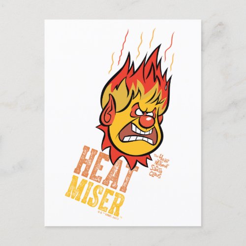 THE YEAR WITHOUT A SANTA CLAUS Heat Miser Fuming Holiday Postcard