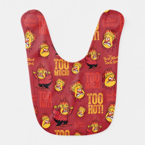 THE YEAR WITHOUT A SANTA CLAUS Heat Miser Pattern Baby Bib