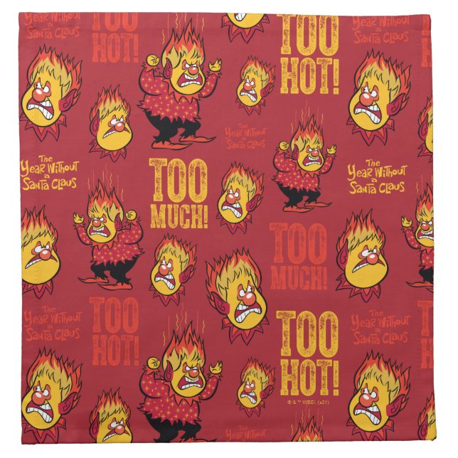 THE YEAR WITHOUT A SANTA CLAUS™ Heat Miser Pattern Cloth Napkin (Front)