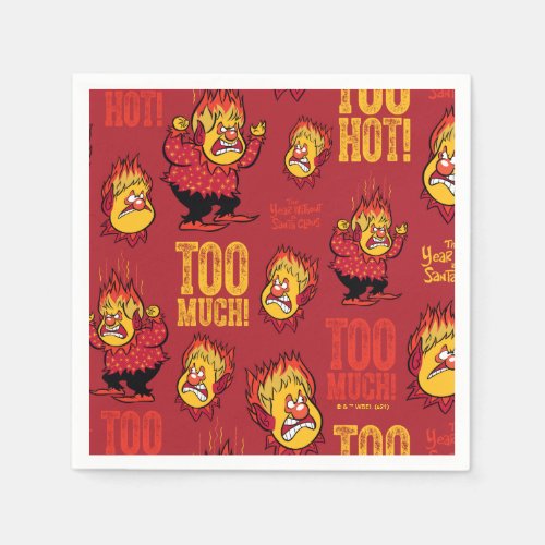 THE YEAR WITHOUT A SANTA CLAUS Heat Miser Pattern Napkins