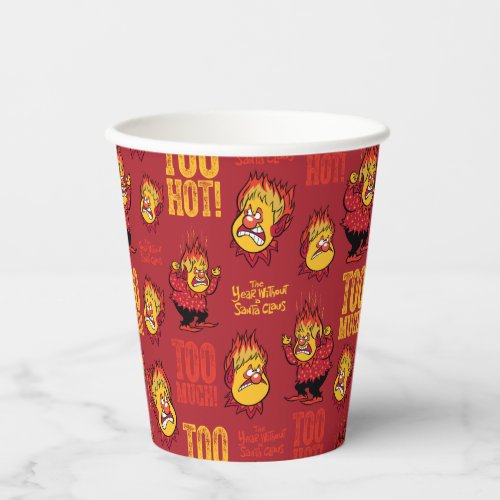 THE YEAR WITHOUT A SANTA CLAUS Heat Miser Pattern Paper Cups