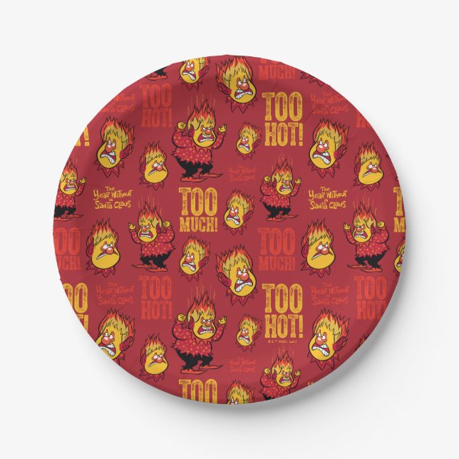 THE YEAR WITHOUT A SANTA CLAUS™ Heat Miser Pattern Paper Plates (Front)