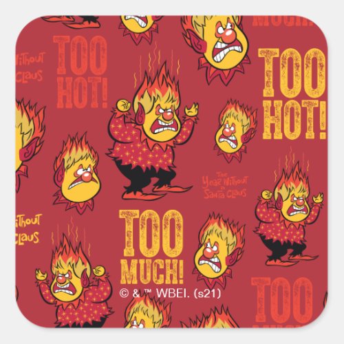 THE YEAR WITHOUT A SANTA CLAUS Heat Miser Pattern Square Sticker