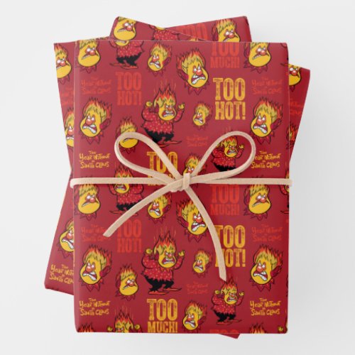 THE YEAR WITHOUT A SANTA CLAUS Heat Miser Pattern Wrapping Paper Sheets