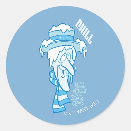 THE YEAR WITHOUT A SANTA CLAUS  Snow Miser Chill Classic Round Sticker