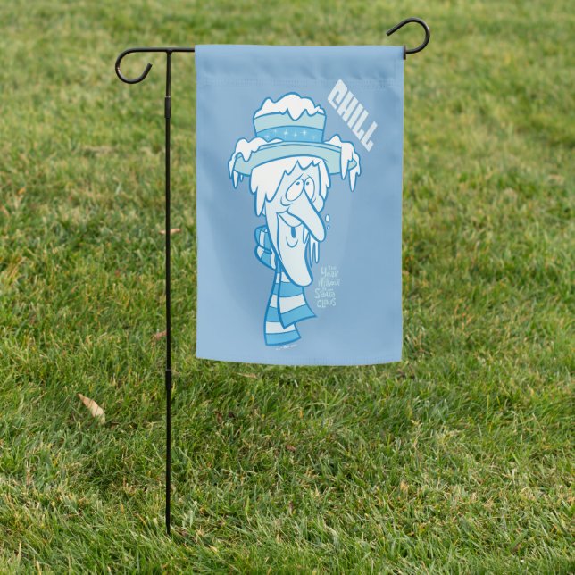 THE YEAR WITHOUT A SANTA CLAUS™ | Snow Miser Chill Garden Flag (In SItu)